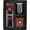 Set bricheta Zippo Chrome Brushed Brown