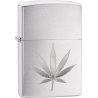 Bricheta Zippo Chrome Brushed Hemp Leaf