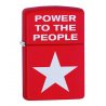 Bricheta Zippo Red Matte Power to the People