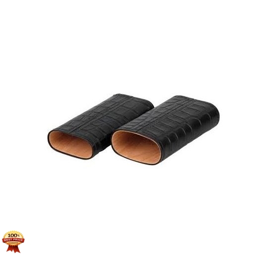 Etui 3 trabucuri Crocodile Design Negru