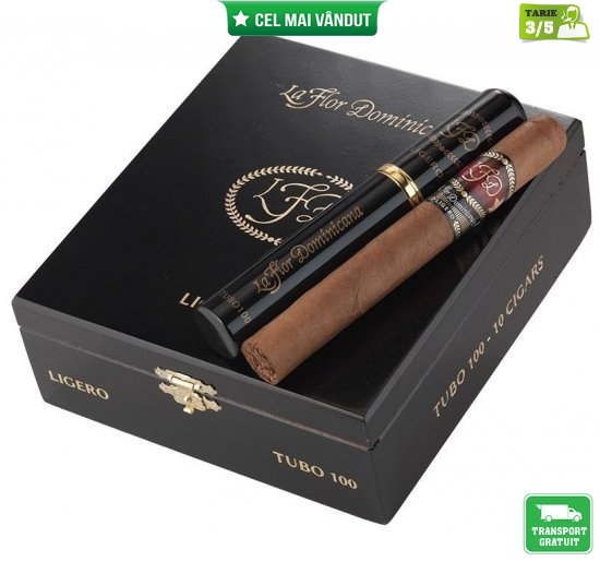 Trabucuri La Flor Dominicana Tubos 100 Ligero Corona