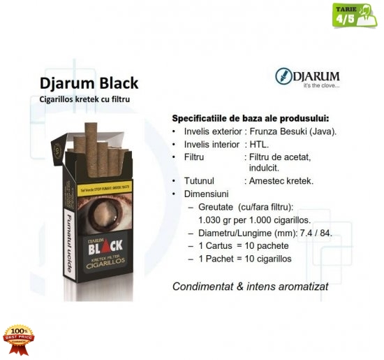 Tigari de foi Djarum Black 10 pachete