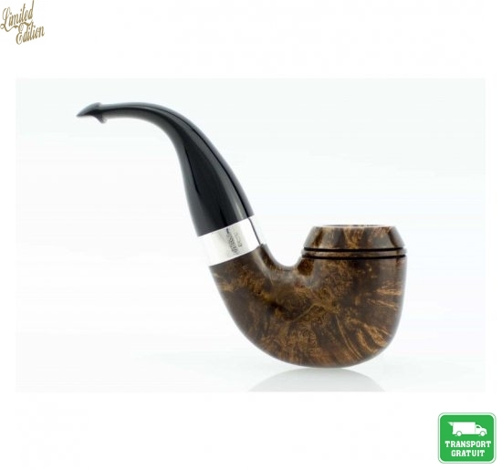 Pipa Peterson Sherlock Holmes Dark Smooth Baskerville P-Lip 9mm