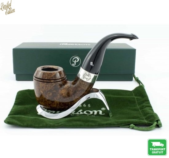 Pipa Peterson Sherlock Holmes Dark Smooth Baskerville P-Lip 9mm