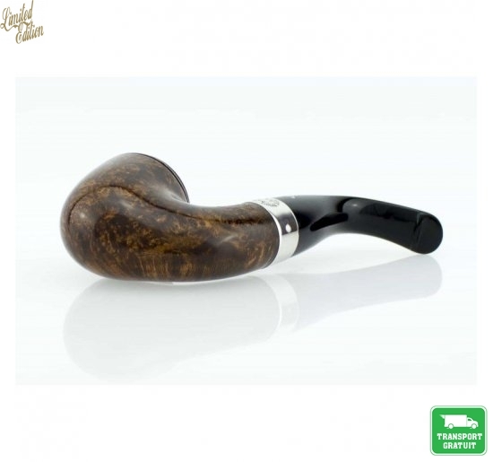 Pipa Peterson Sherlock Holmes Dark Smooth Baskerville P-Lip 9mm