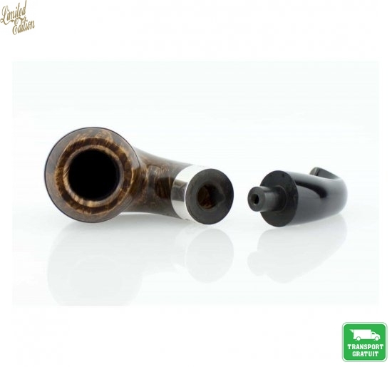 Pipa Peterson Sherlock Holmes Dark Smooth Baskerville P-Lip 9mm
