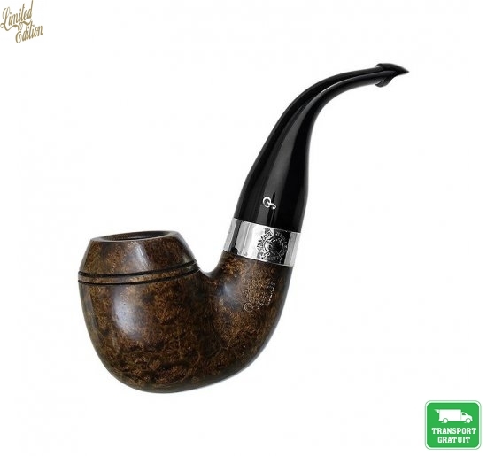 Pipa Peterson Sherlock Holmes Dark Smooth Baskerville P-Lip 9mm