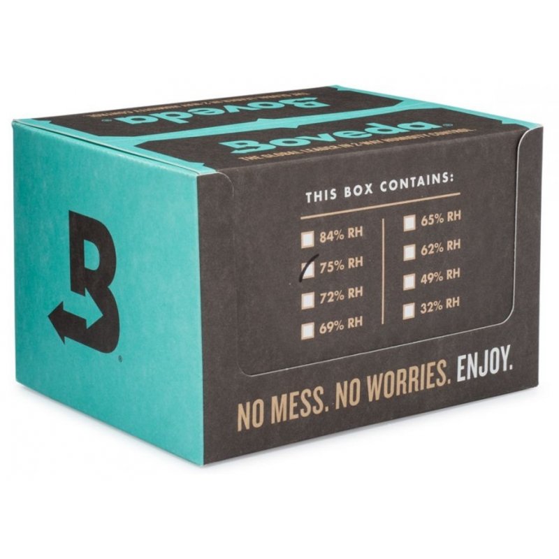 Set 12 plicuri Boveda 75 (60g) - Umidificare optima pentru trabucuri