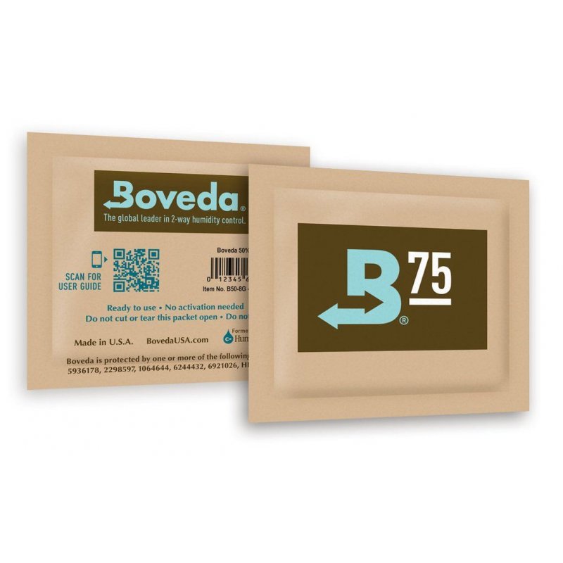 Set 12 plicuri Boveda 75 (60g) - Umidificare optima pentru trabucuri