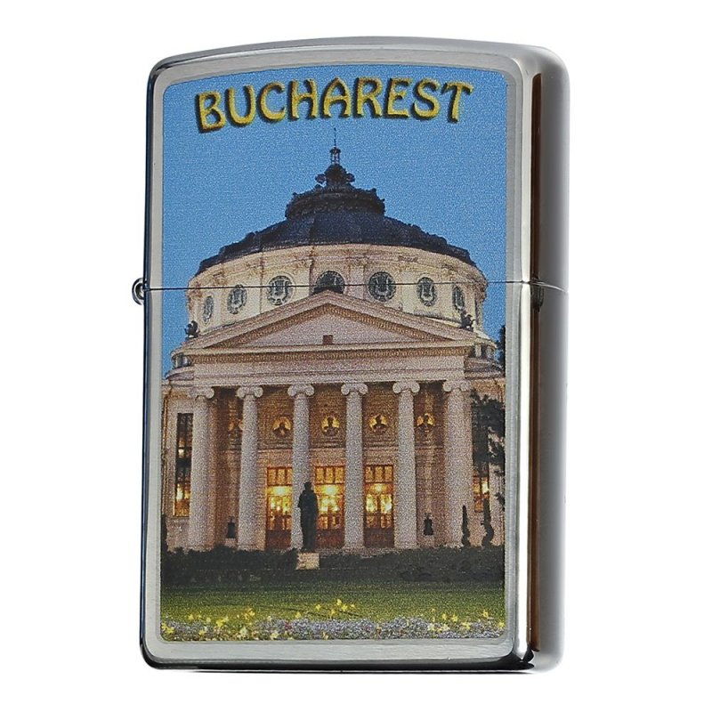 BRICHETA ZIPPO BRUSH FINISH CHROME ROMANIA - ATHENAEUM oferta cadou