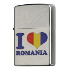 BRICHETA ZIPPO I LOVE ROMANIA oferta cadou bricheta trabuc