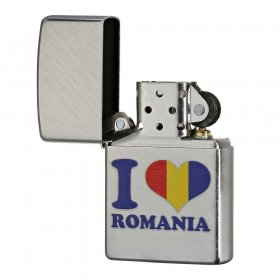 BRICHETA ZIPPO I LOVE ROMANIA oferta cadou bricheta trabuc