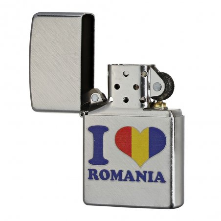 BRICHETA ZIPPO I LOVE ROMANIA oferta cadou bricheta trabuc