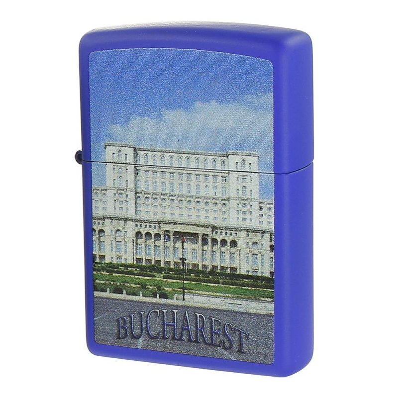 BRICHETA ZIPPO ROYAL BLUE ROMANIA - THE PARLIAMENT oferta cadou