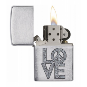 BRICHETA ZIPPO LOVE AND PEACE DESIGN oferta cadou