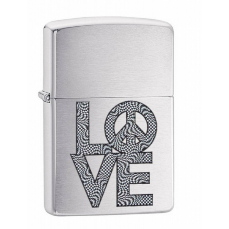 BRICHETA ZIPPO LOVE AND PEACE DESIGN oferta cadou
