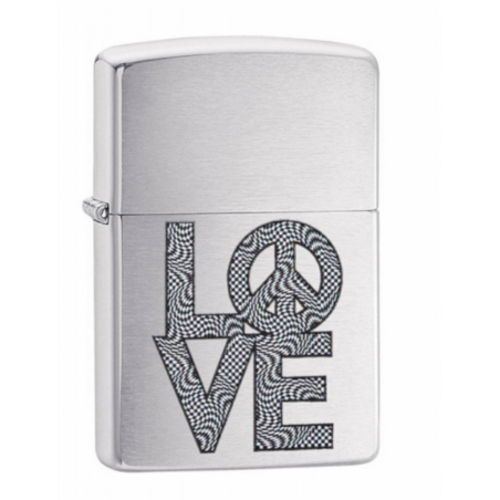 BRICHETA ZIPPO LOVE AND PEACE DESIGN oferta cadou