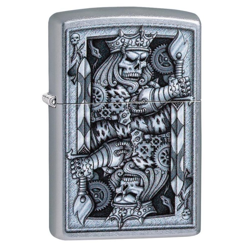 BRICHETA ZIPPO STREET CHROME STEAMPUNK KING SPADE oferta cadou zippo