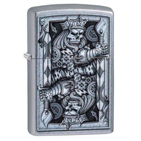BRICHETA ZIPPO STREET CHROME STEAMPUNK KING SPADE oferta cadou zippo