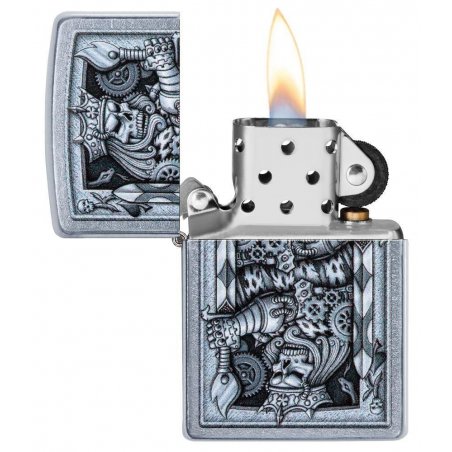 BRICHETA ZIPPO STREET CHROME STEAMPUNK KING SPADE oferta cadou zippo