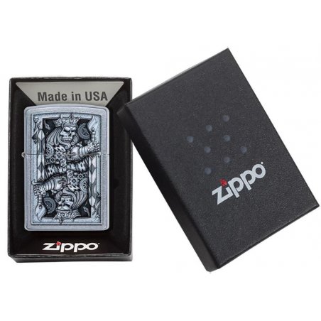 BRICHETA ZIPPO STREET CHROME STEAMPUNK KING SPADE oferta cadou zippo