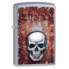 BRICHETA ZIPPO STREET CHROME RUSTED SKULL DESIGN oferta cadou