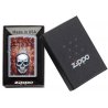 BRICHETA ZIPPO STREET CHROME RUSTED SKULL DESIGN oferta cadou