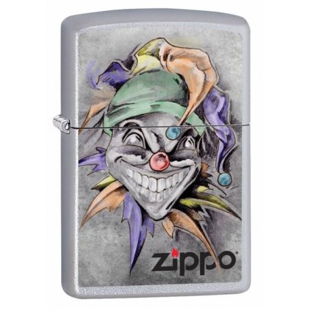 BRICHETA ZIPPO REG SATIN CHROME JOKER oferta cadou reducere