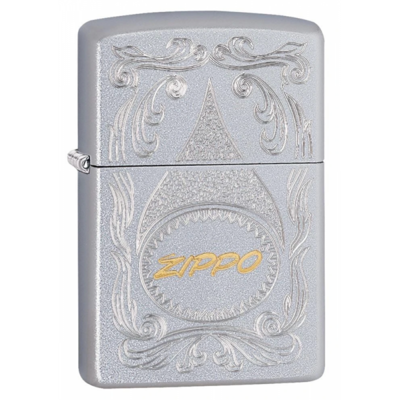BRICHETA ZIPPO SATIN CHROME ZIPPO GOLD SCRIPT oferta cadou