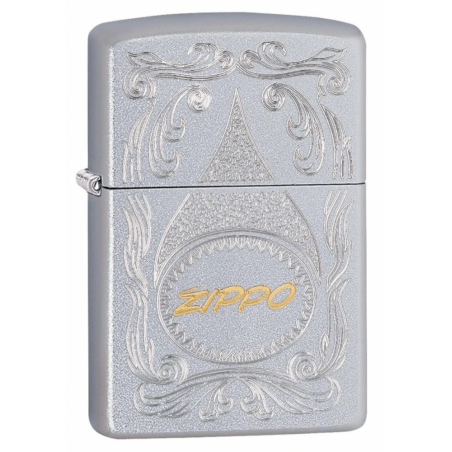 BRICHETA ZIPPO SATIN CHROME ZIPPO GOLD SCRIPT oferta cadou