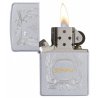 BRICHETA ZIPPO SATIN CHROME ZIPPO GOLD SCRIPT oferta cadou