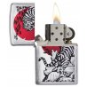 BRICHETA ZIPPO BRUSHED CHROME ASIAN TIGER DESIGN oferta cadou