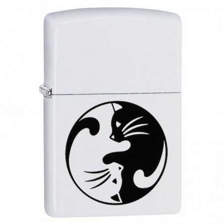 BRICHETA ZIPPO YIN YANG CATS DESIGN oferta cadou reducere