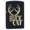 BRICHETA ZIPPO BLACK MATTE LASER ENGRAVE BUCK OFF oferta cadou