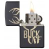 BRICHETA ZIPPO BLACK MATTE LASER ENGRAVE BUCK OFF oferta cadou