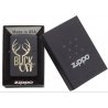 BRICHETA ZIPPO BLACK MATTE LASER ENGRAVE BUCK OFF oferta cadou