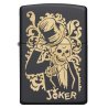 BRICHETA ZIPPO BLACK MATTE LASER ENGRAVE JOCKER oferta cadou reducere