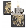 BRICHETA ZIPPO BLACK MATTE LASER ENGRAVE JOCKER oferta cadou reducere
