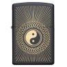BRICHETA ZIPPO BLACK MATTE LASER ENGRAVE YIN YANG oferta cadou