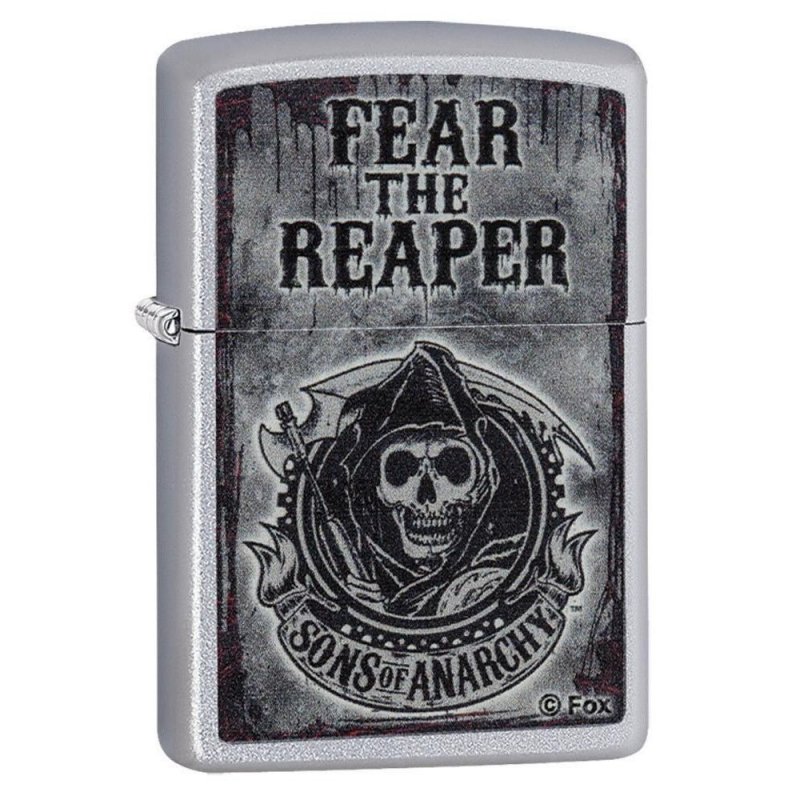 BRICHETA ZIPPO SATIN CHROME SONS OF ANARCHY oferta cadou reducere