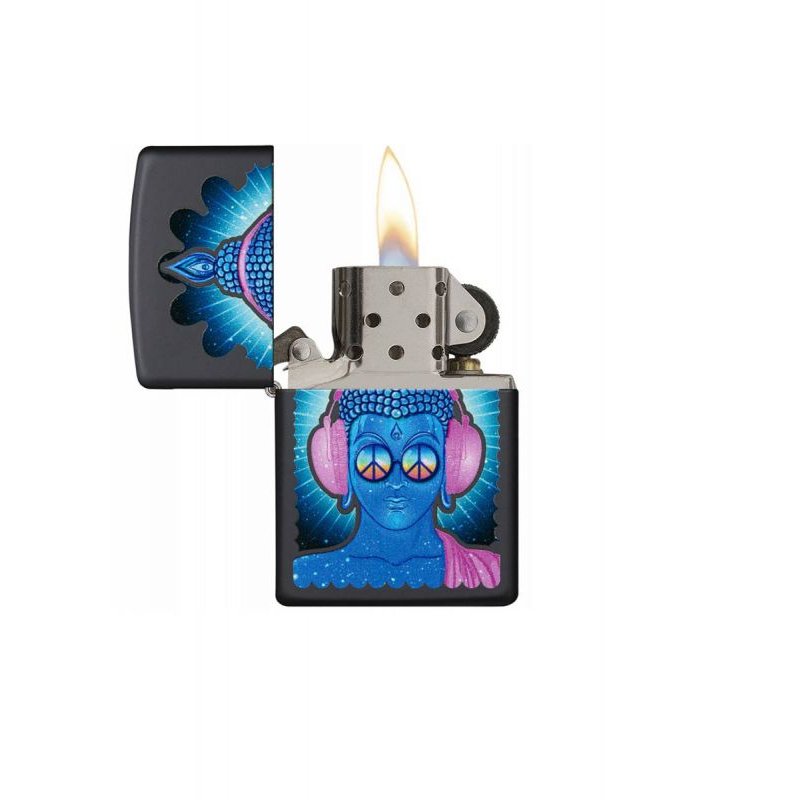 BRICHETA ZIPPO BUDDHA PEACE HEADPHONE DESIGN oferta cadou reducere