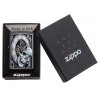 BRICHETA ZIPPO BLACK MATTE COLOR SKULL CLOCK DESIGN oferta cadou
