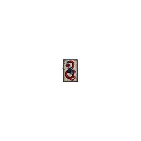 BRICHETA ZIPPO BLACK MATTE DRAGON ACE DESIGN oferta cadou reducere