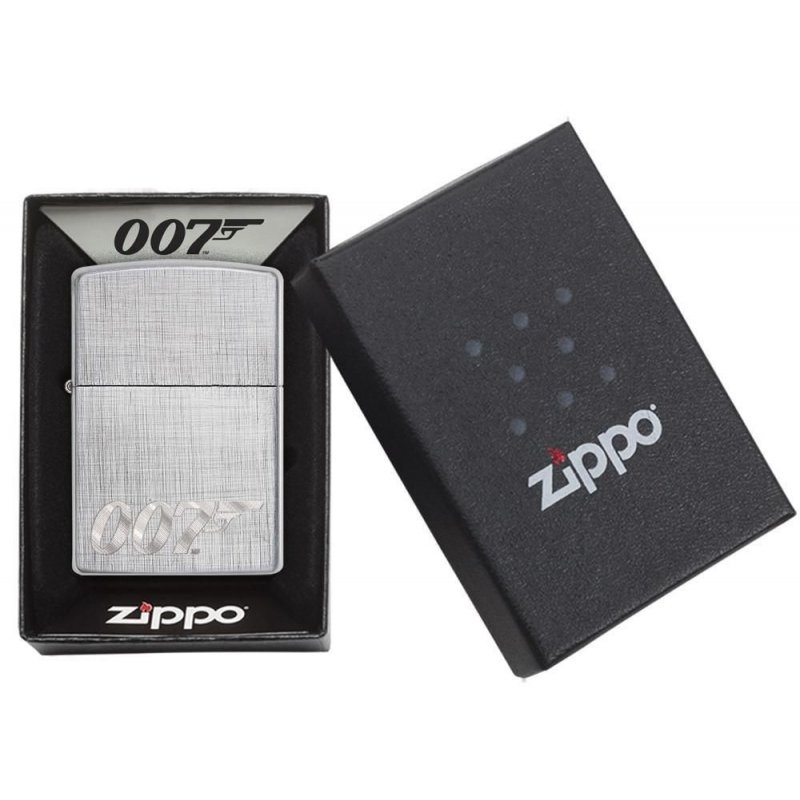 BRICHETA ZIPPO LINEN WEAVE JAMES BOND 007 oferta cadou reducere