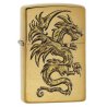 BRICHETA ZIPPO BRUSHED BRASS DRAGON DESIGN oferta bricheta zippo