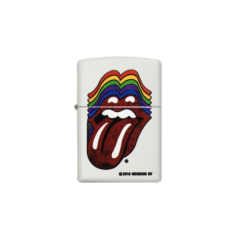BRICHETA ZIPPO WHITE MATTE COLOR ROLLING STONES rducere marca zippo