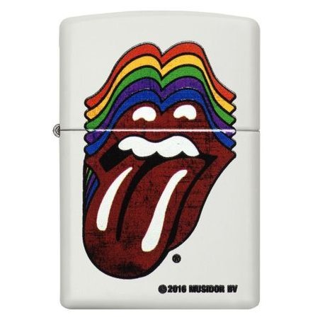 BRICHETA ZIPPO WHITE MATTE COLOR ROLLING STONES rducere marca zippo