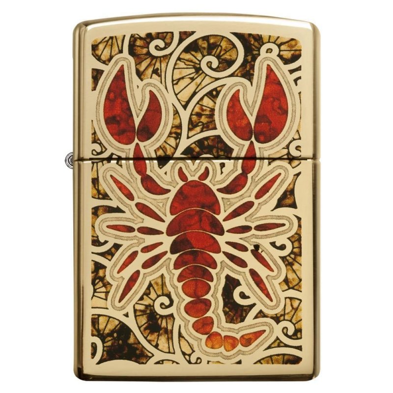 BRICHETA ZIPPO HIGH POLISH BRASS FUSION SCORPIO de vanzare in oferta