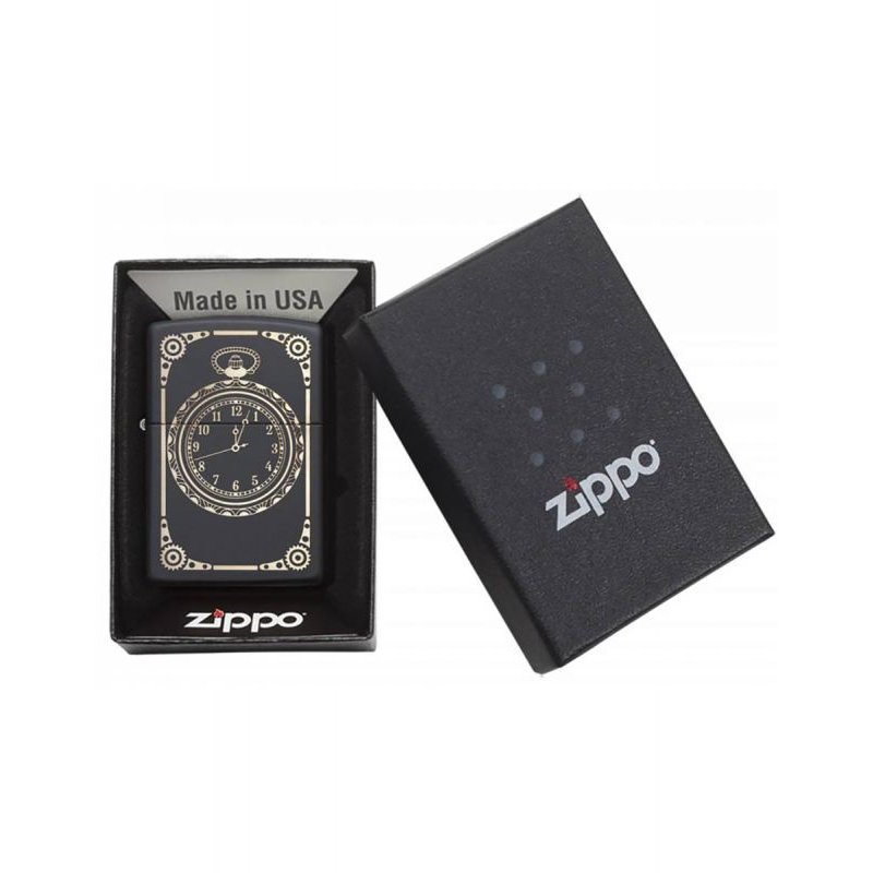 BRICHETA ZIPPO ALL OVER CLOCK AND MECHANISM DESIGN in oferta zippo