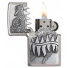 Bricheta Zippo 28969 Fire Breathing Dragon Brushed Chrome